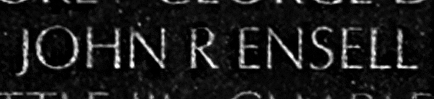 ensell's name inscribed on the Wall